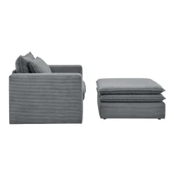 Wohnzimmersessel und Hocker Set - Ruffos (zweiteilig)