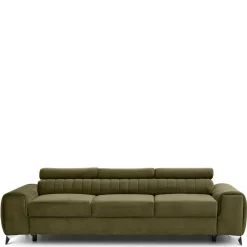 Wohnzimmersofa mit Bettfunktion in Oliv Grün - Vultaco