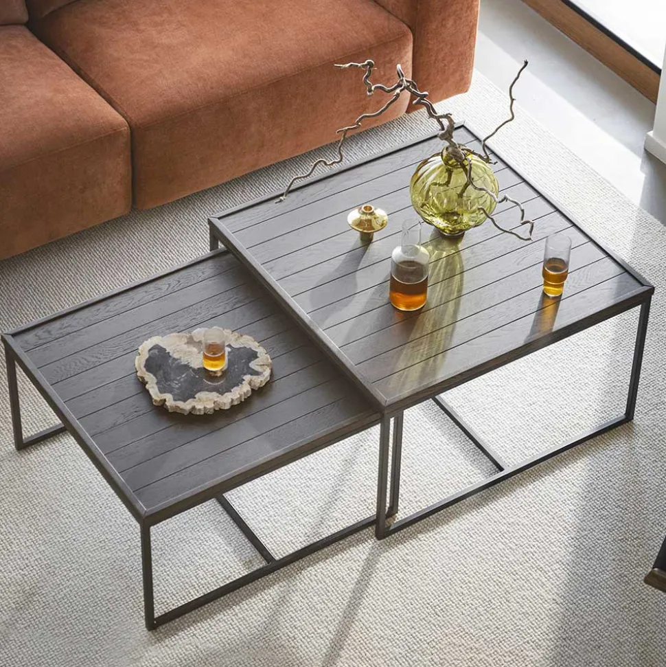 Wohnzimmertisch in Eiche Dunkel & Schwarz - Stamforts