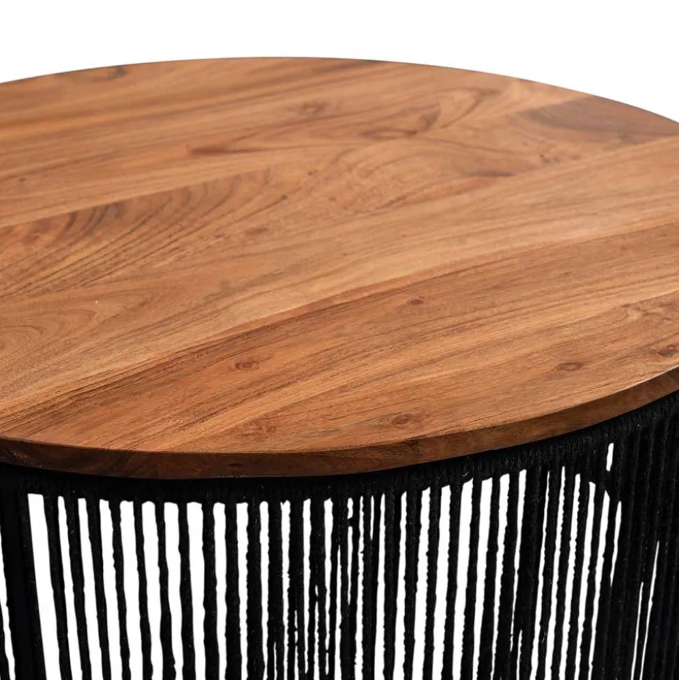 Wohnzimmertisch mit Akazienholz Platte - Boom