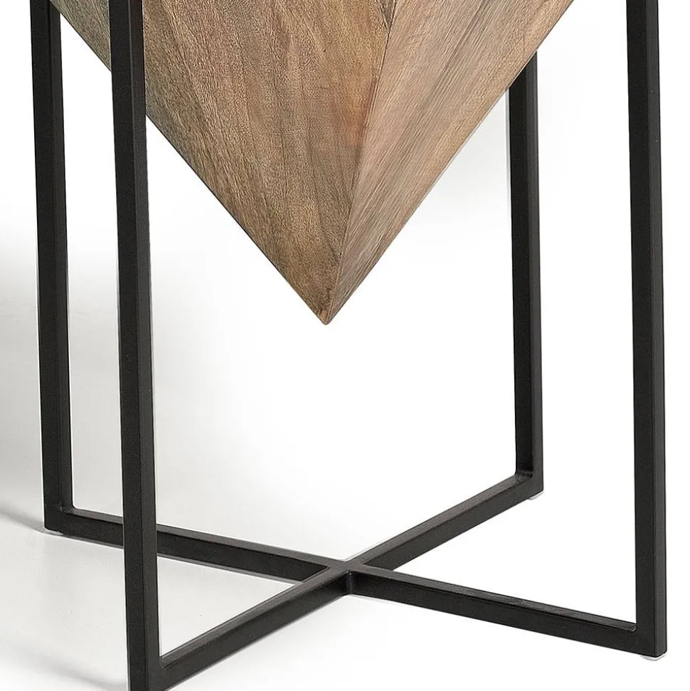 Wohnzimmertisch mit Holzkorpus - umgedrehte Pyramide - Selavia