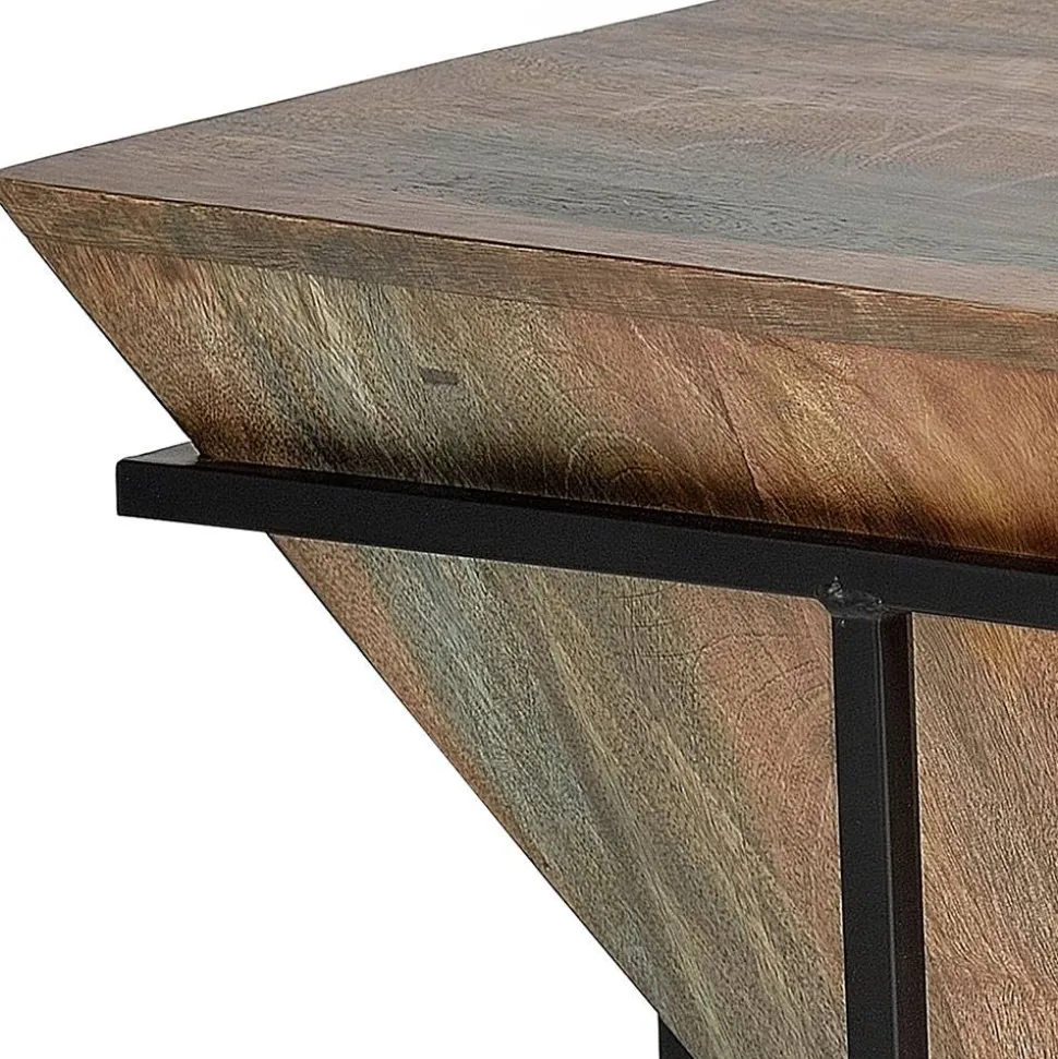 Wohnzimmertisch mit Holzkorpus - umgedrehte Pyramide - Selavia