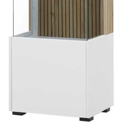 Wohnzimmer-Vitrine in Weiß und Wildeiche - Nenaloro