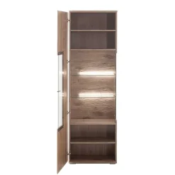 Wohnzimmervitrine in Wildeiche Holzoptik - Comrinaca