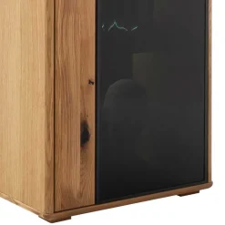 Wohnzimmervitrine in Wildeiche & Anthrazit - Flacona