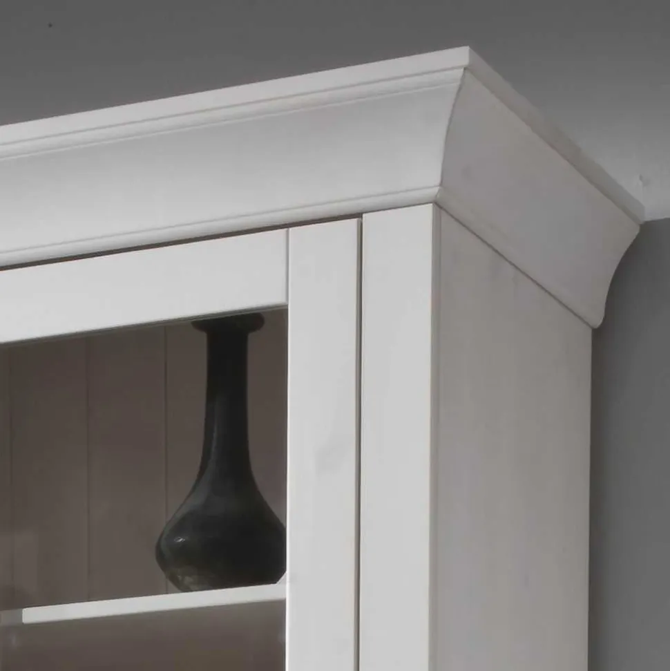 Wohnzimmervitrine Satumare in Weiß