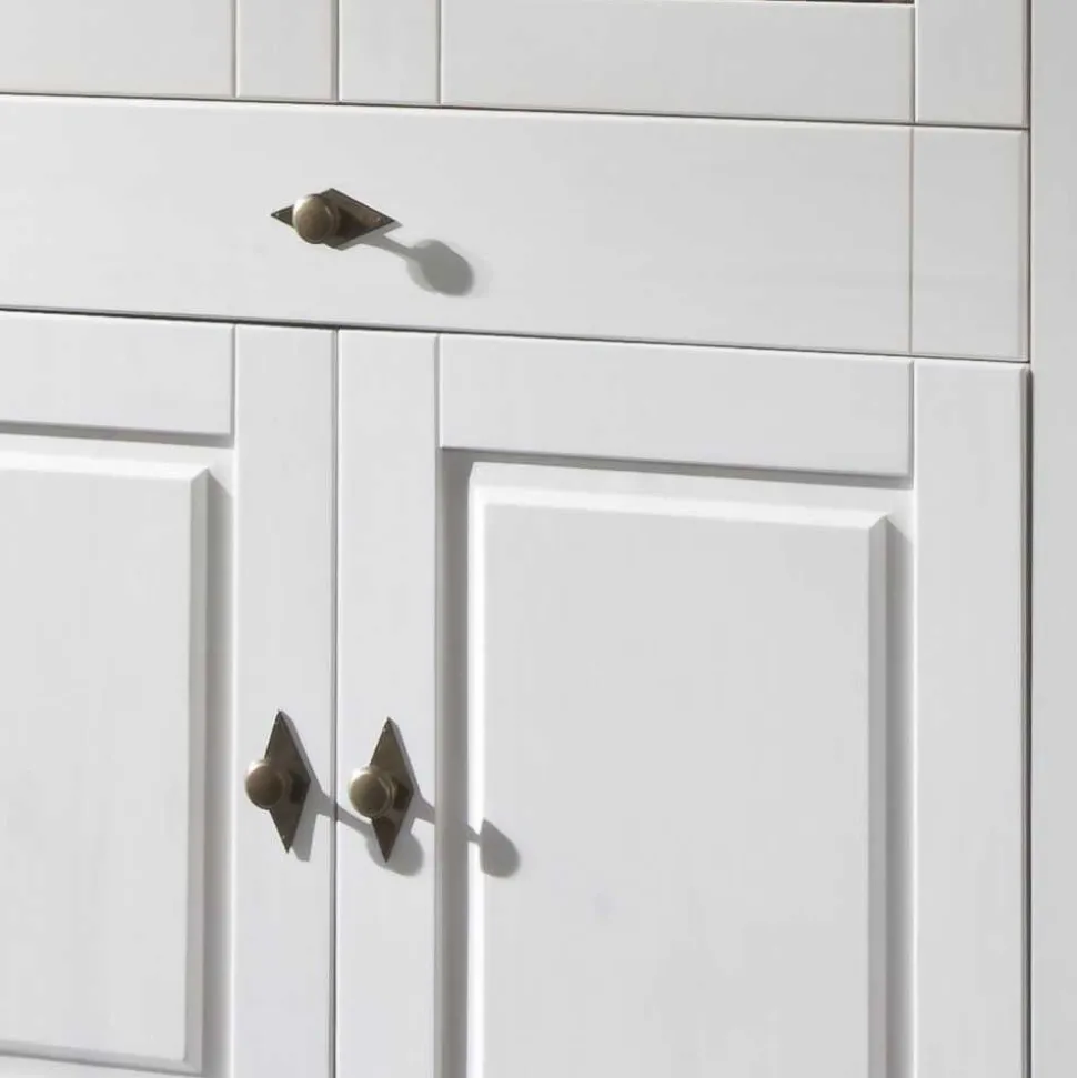 Wohnzimmervitrine Satumare in Weiß