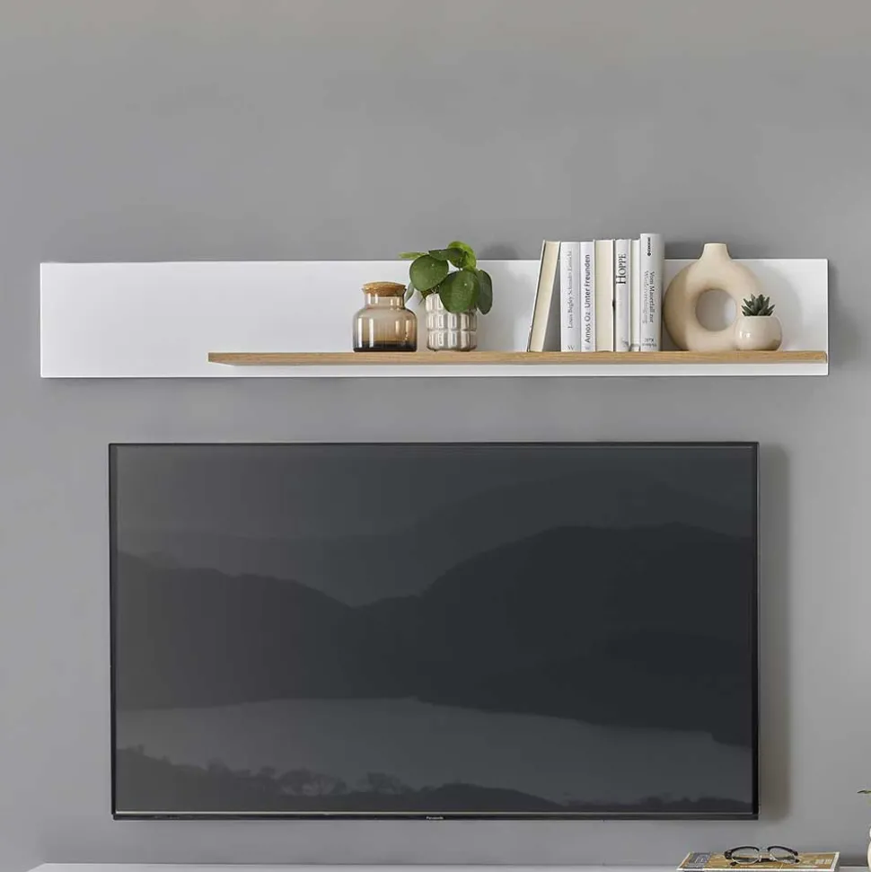 Wohnzimmervitrinen & TV Board & Regal Set - Nenaloro (vierteilig)