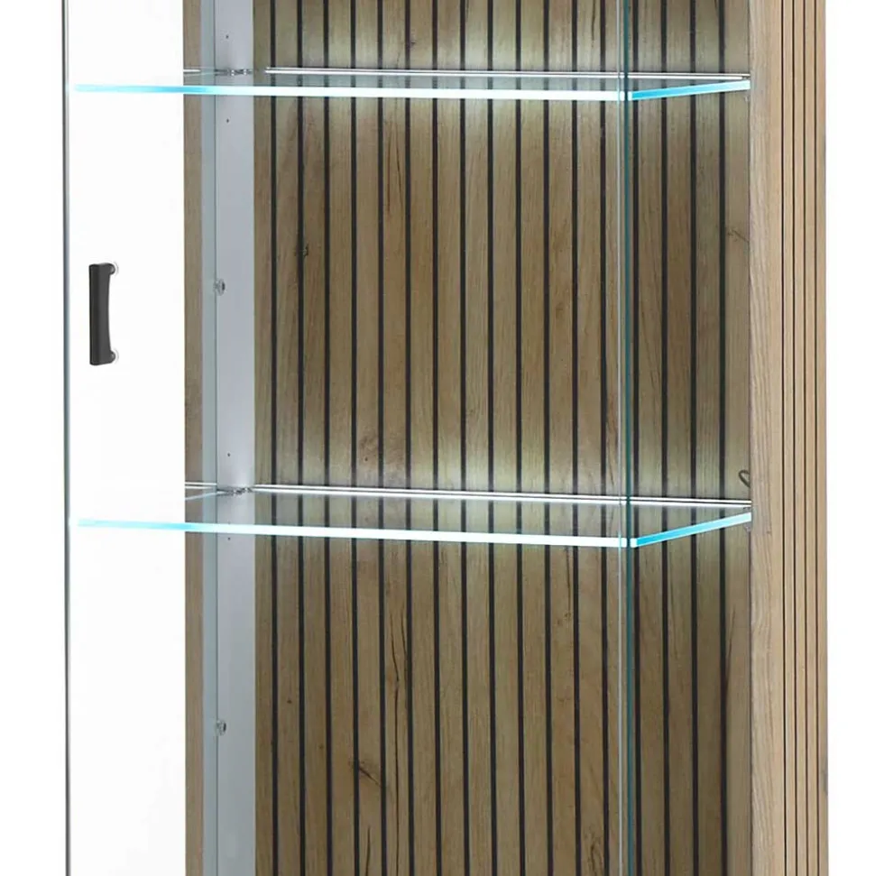 Wohnzimmervitrinen & TV Board & Regal Set - Nenaloro (vierteilig)