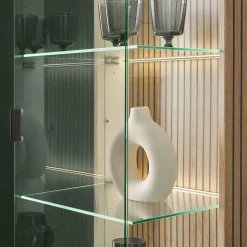 Wohnzimmervitrinen & TV Board & Regal Set - Nenaloro (vierteilig)