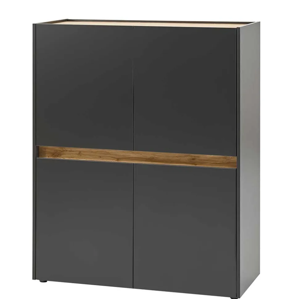 Wohnzimmer-Wohnwand Möbelset - Ahilav (dreiteilig)