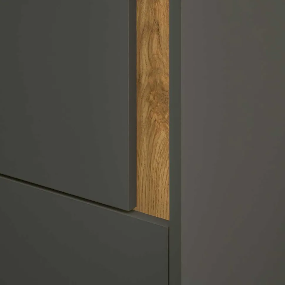 Wohnzimmer-Wohnwand Möbelset - Ahilav (dreiteilig)