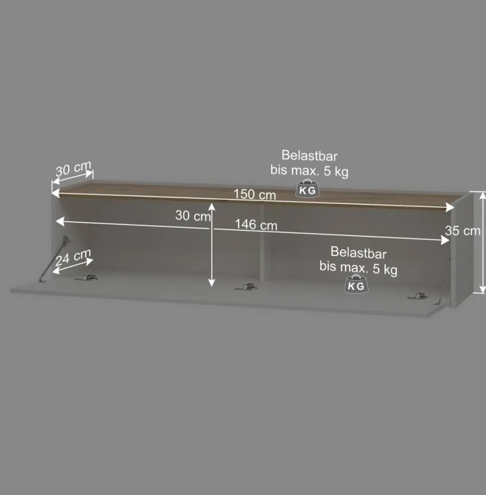 Wohnzimmeschränke & Regal Set - Nonessia (fünfteilig)