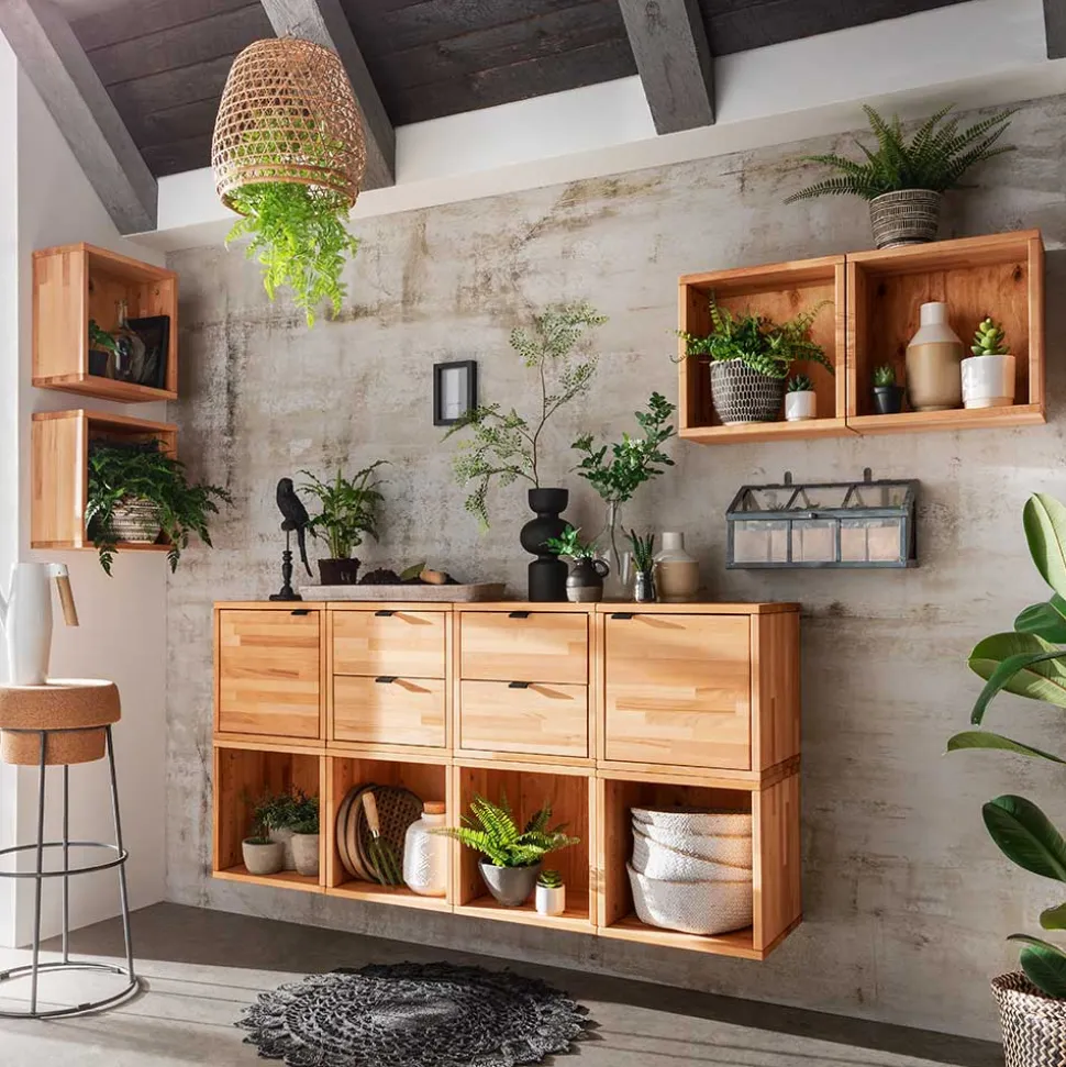 Würfelregale Kombination aus Kernbuche - Gabela (zwölfteilig)