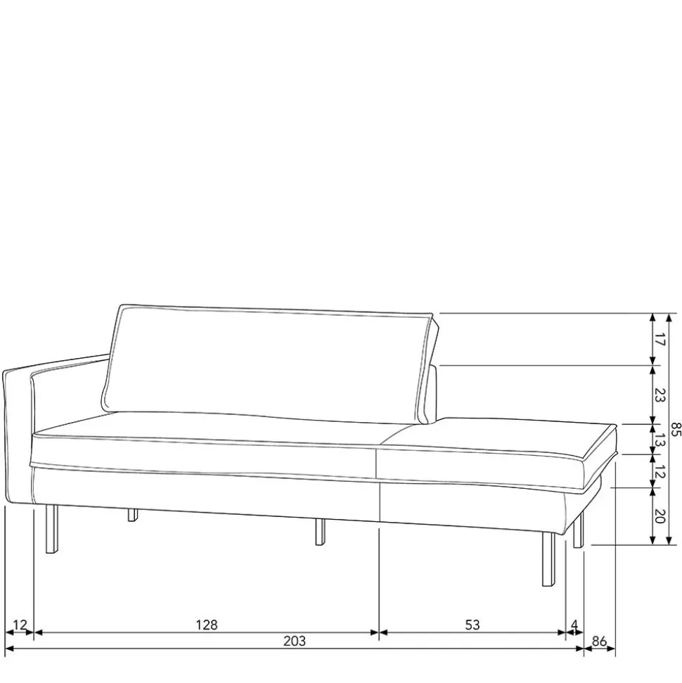 Wundervolle Recamiere in tollem Blau Cumagon Retro