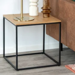 45x45 Beistelltisch in Eiche & Schwarz - Mercadeo