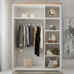 140x200 Bett & Nachtkommode & Schrank - Maggio (dreiteilig)