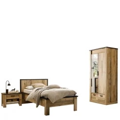 90x200 Bett & Nachttisch & Schrank - Naiavio (dreiteilig)