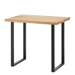 120x80 cm Bar Tisch aus Wildeiche & Stahl - Karmini