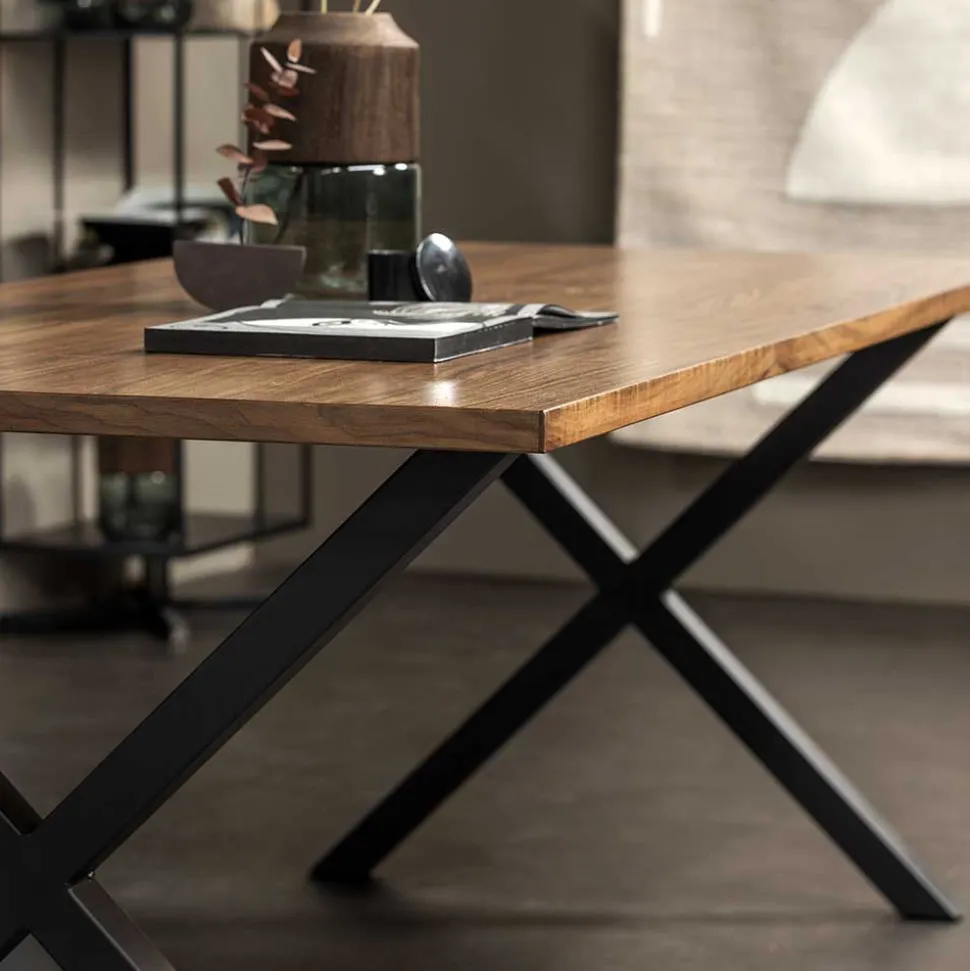 200x90 cm Esszimmertisch in Walnuss Furnier - Athias