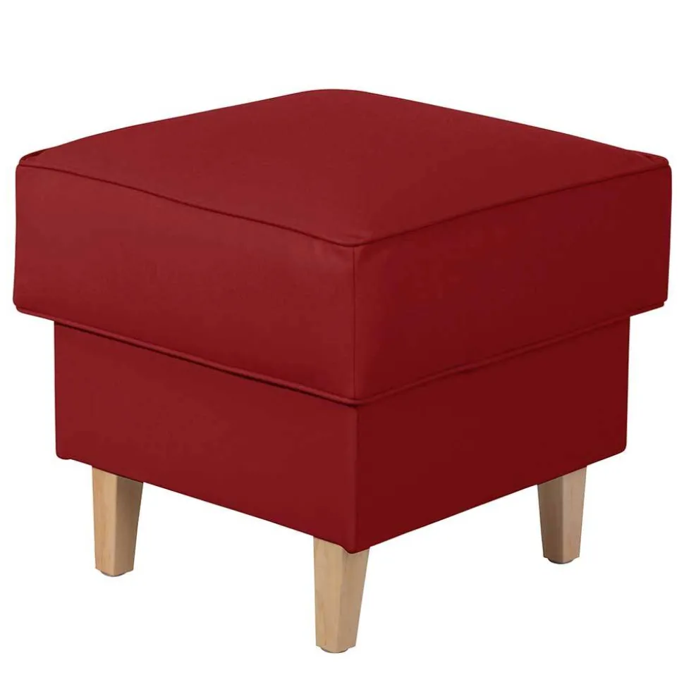 53x53 cm Kunstlederhocker in Rot - Durango
