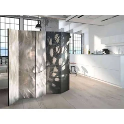 225x172 cm Paravent mit Vogelfeder Motiv - Kisana