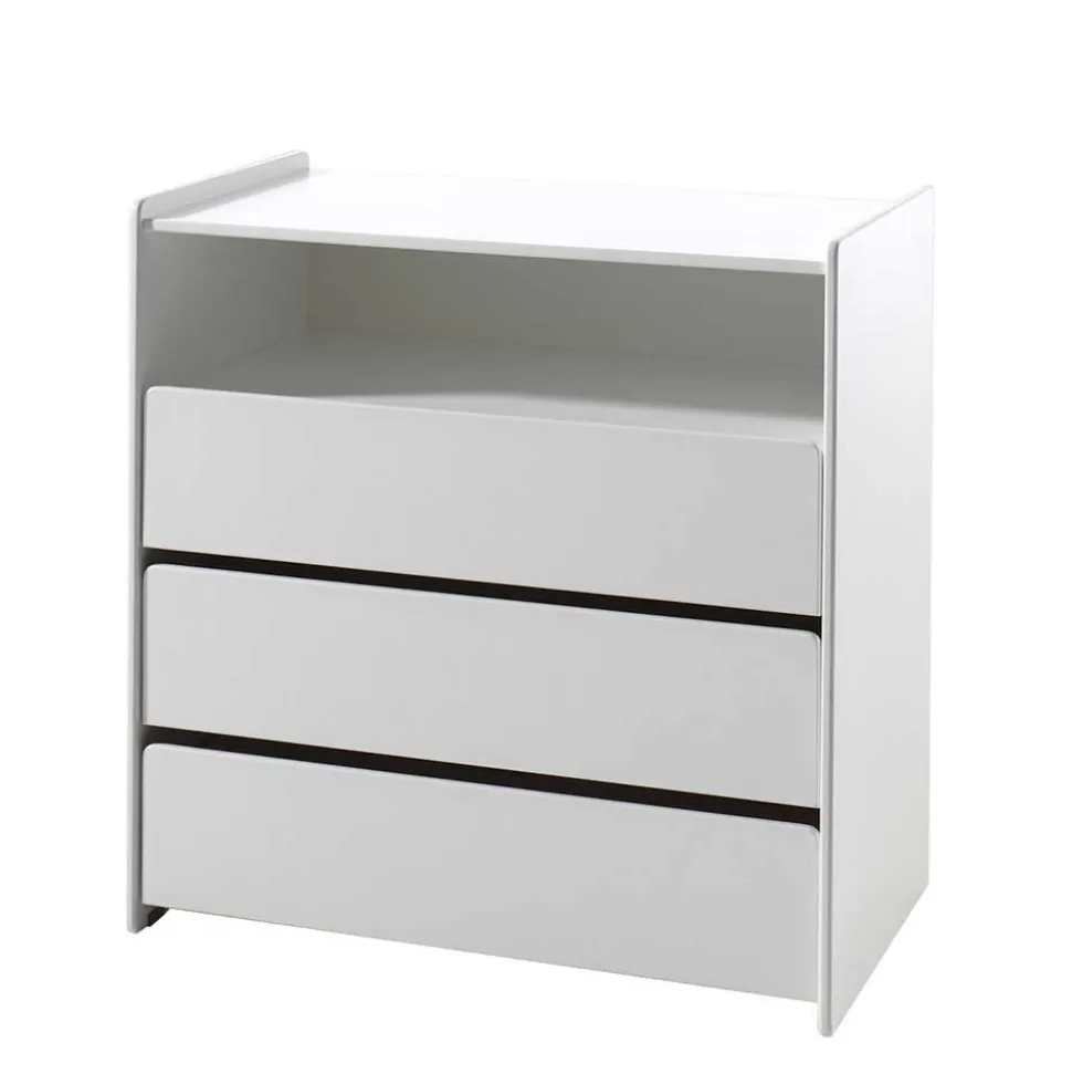 90x92 cm Schubladen-Kommode in Weiß - Mauricia