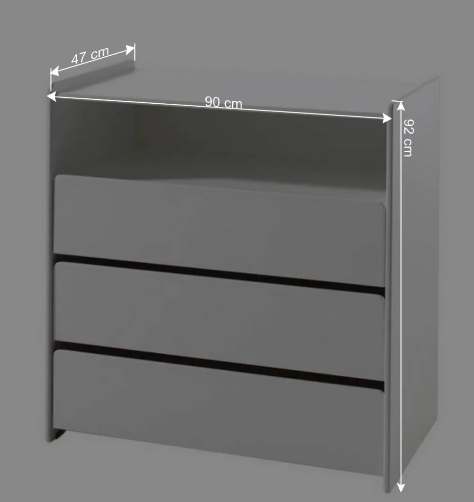 90x92 cm Schubladen-Kommode in Weiß - Mauricia