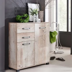 81x95 cm Touchwood Kommode in Eiche Grau - Mosnito