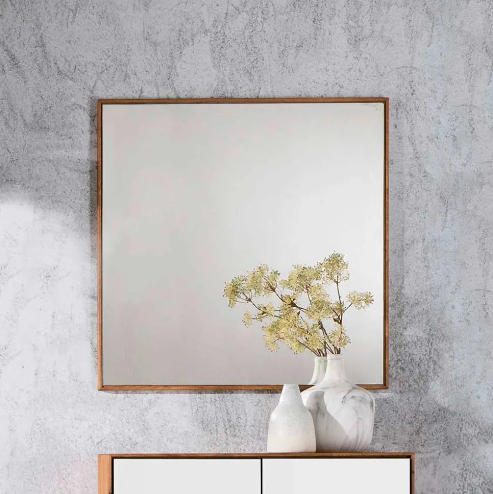 72x72 cm Wandspiegel mit dünnem Rahmen - Mandrey