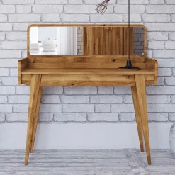 110x45 cm Wildeiche Schminktisch mit Schublade - Hardus