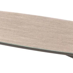 85x50 Couchtisch mit Glas Beschichtung Taupe - Basel