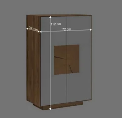 72x112 Design Schuhschrank in Wildeiche & Weiß - Mandrey