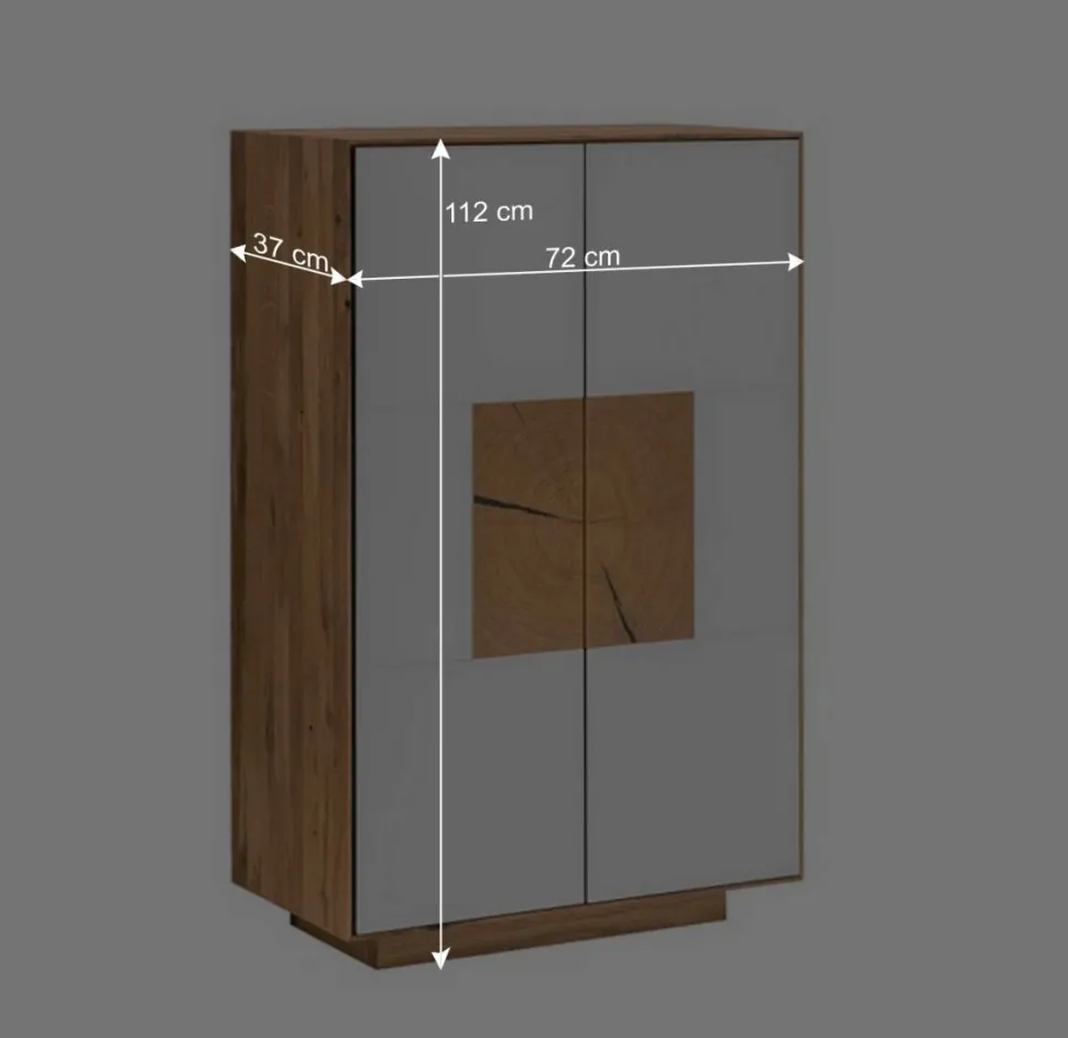 72x112 Design Schuhschrank in Wildeiche & Weiß - Mandrey