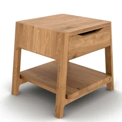 140x200 Designbett aus Wildeiche - Puwa