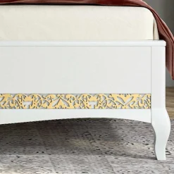 180x200 Designbett mit Chesterfield Kopfteil - Valganios