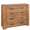 120x100 Eiche Kommode mit Metallgriffen - Latinossa