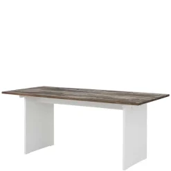 180x90 Esstisch mit Wangengestell zweifarbig - Chihu