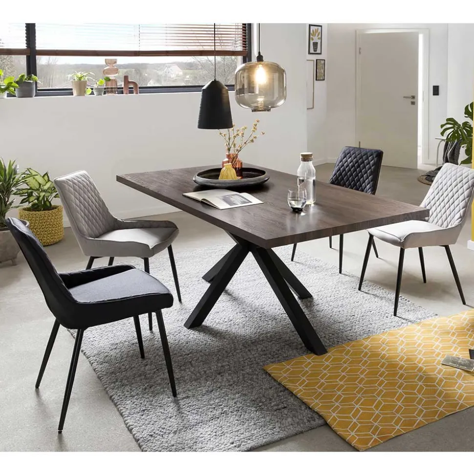 180x90 Esszimmertisch & vier Stühle - Rustieke (fünfteilig)