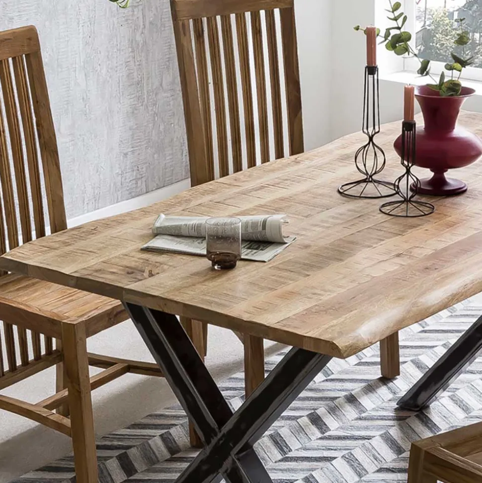 160x85 Esszimmertisch aus Mangoholz - Bastiono