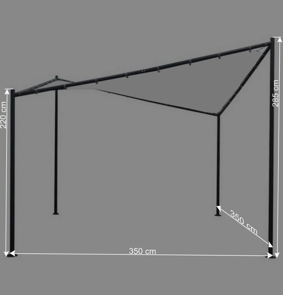 350x350 Garten Pavillon mit Walmdach - Emyta