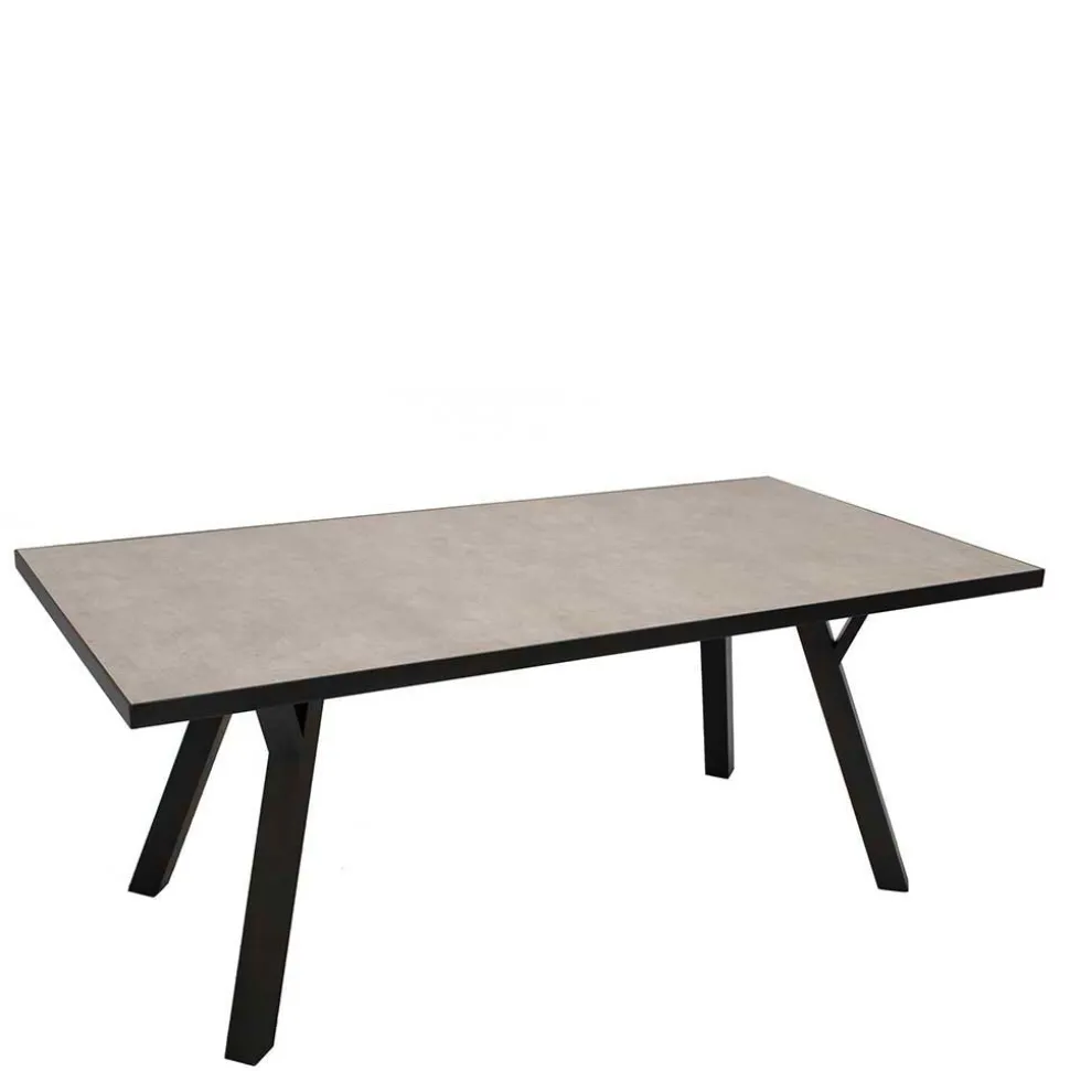 180x90 Gartentisch in Hellgrau & Dunkelgrau - Vojeco