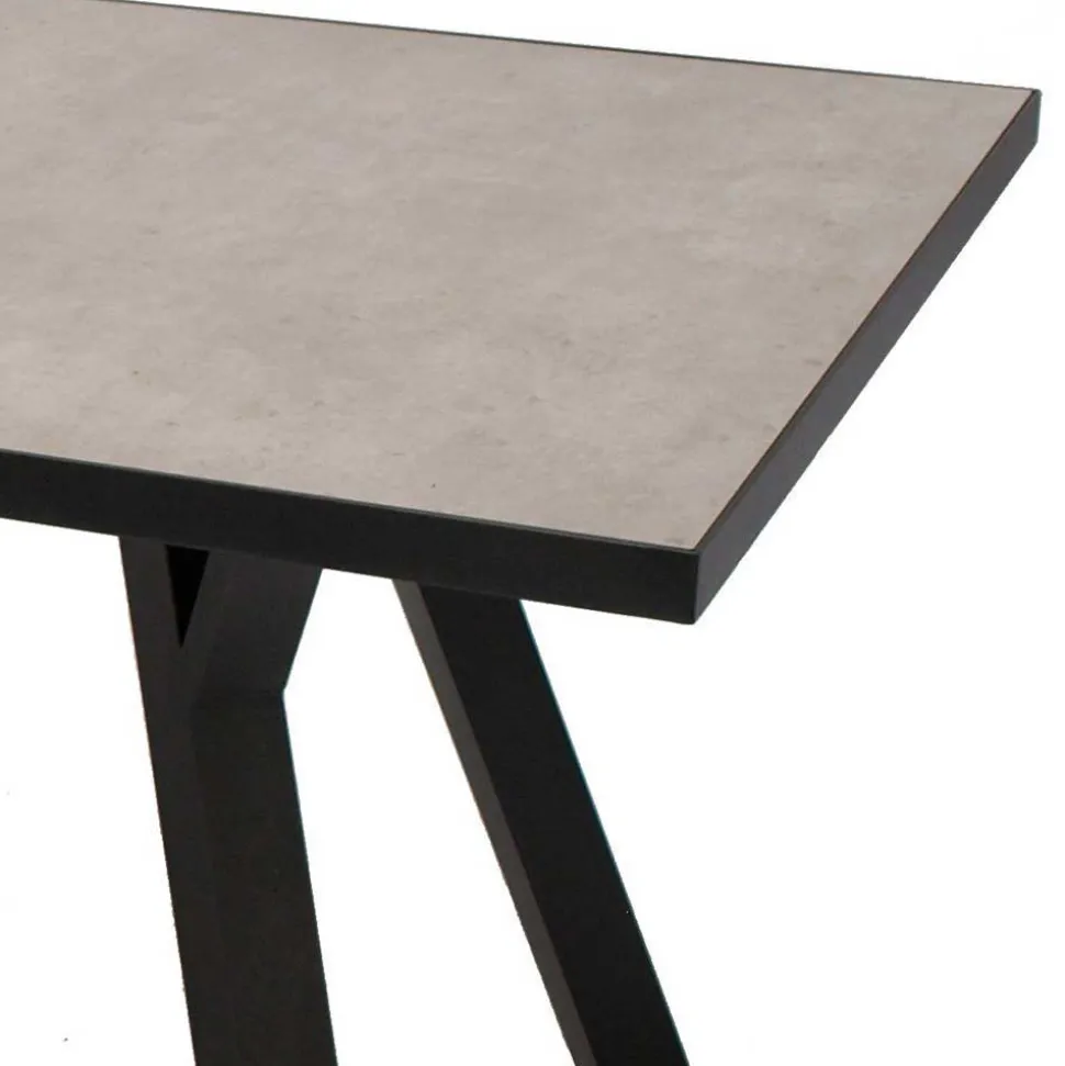 180x90 Gartentisch in Hellgrau & Dunkelgrau - Vojeco