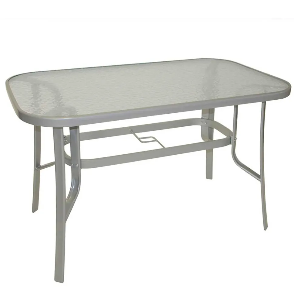 120x70 Gartentisch mit Glasplatte - Visinata