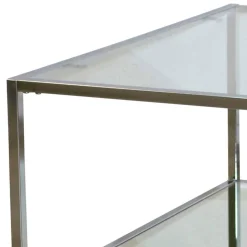 80x80 Glas Couchtisch mit Spiegelglas Boden - Cowian