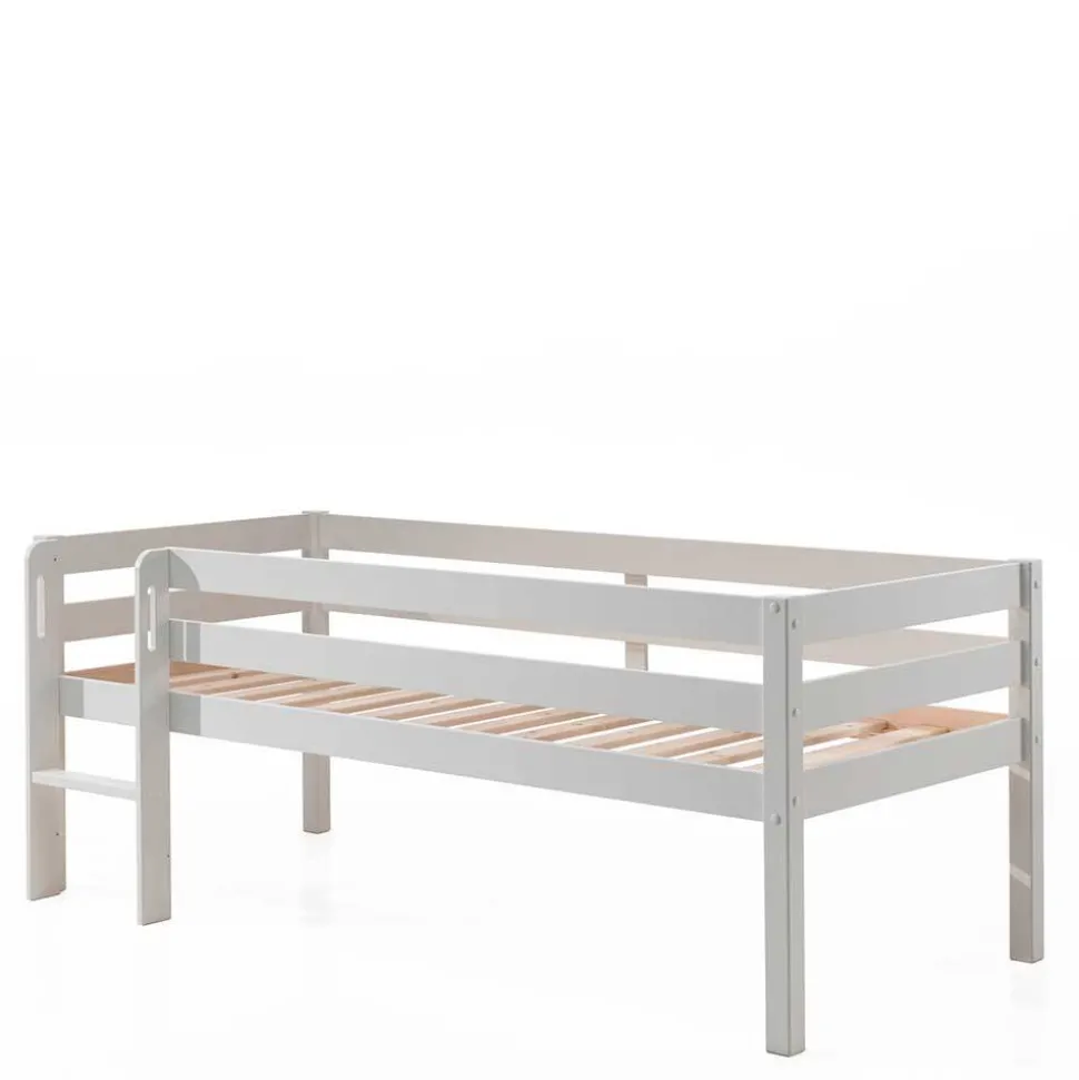 90x200 Hochbett in Weiß - 83 cm hoch - Renema