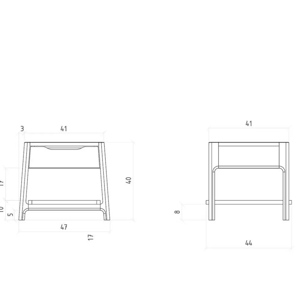 140x200 Kernbuchebett mit Kopfteil - Rosinna