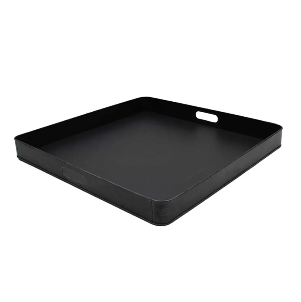 60x60 Metalltablett in Schwarz - Zirena