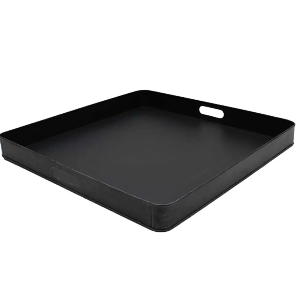 60x60 Metalltablett in Schwarz - Zirena