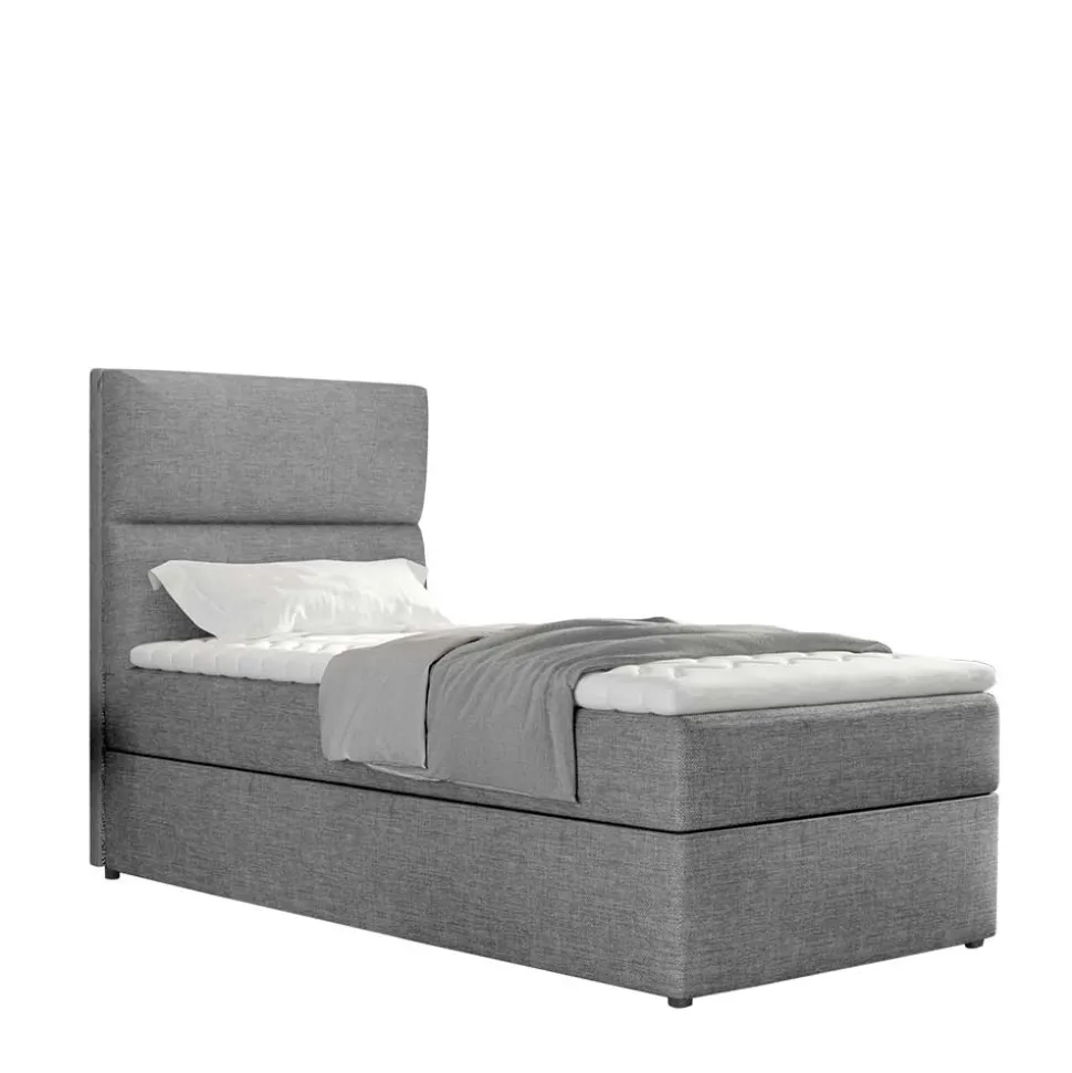 90x200 Polsterbett in Grau - Pandaua